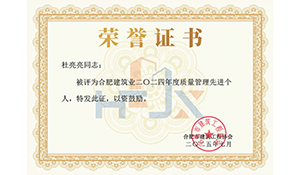 2024年度質(zhì)量管理先進個人